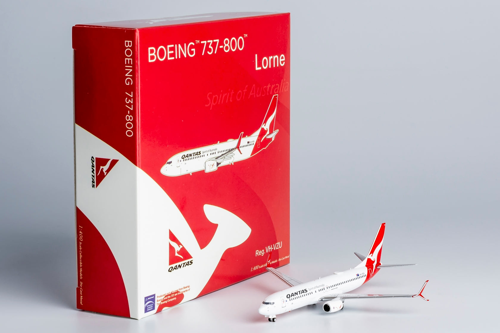 1/400 Qantas Boeing 737-800 VH-VZU "1st Qantas Boeing 737 to wear the split scimitar winglets 'Lorne" NG58236 - cover